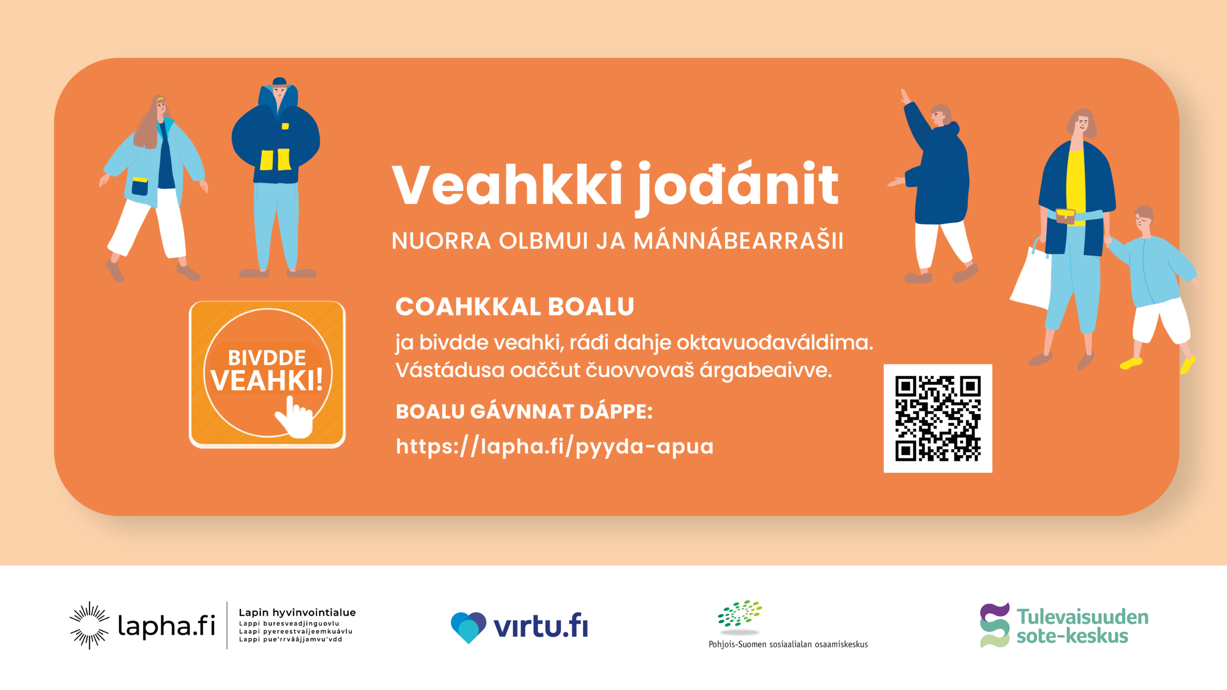 Rávven ja doarjja mánnábearrašiidda ja nuoraide.