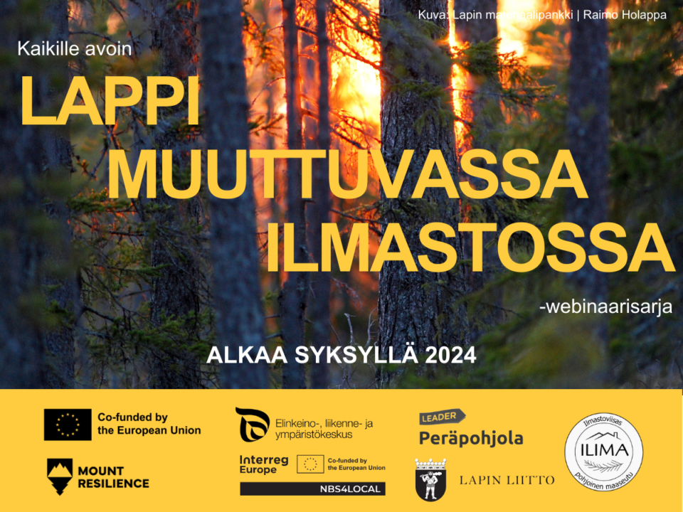 Lappi muuttuvassa ilmastossa -webinaarit alkavat syksyllä, tervetuloa mukaan!